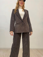 Blazer Monopetto in Velluto a Coste Vicolo