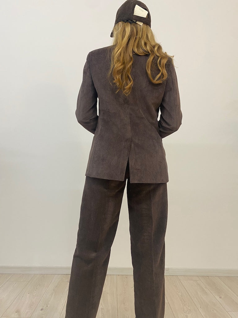 Blazer Monopetto in Velluto a Coste Vicolo