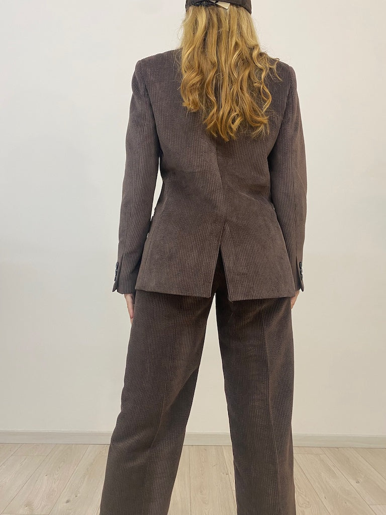 Blazer Monopetto in Velluto a Coste Vicolo