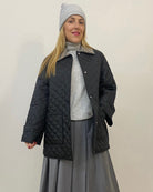 Giacca Trapuntata Colletto Check Vicolo