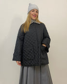 Giacca Trapuntata Colletto Check Vicolo