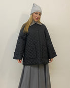 Giacca Trapuntata Colletto Check Vicolo