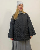 Giacca Trapuntata Colletto Check Vicolo