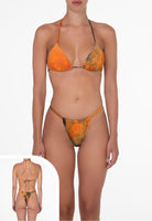 Bikini Donna F**K Triangolo con Slip Brasiliano Fisso Arancio