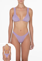 Bikini F**K Triangolo Alto con Americano Fisso Lilla 0100LC