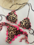Bikini Donna F**K Triangolo con Slip Regolabile Fantasia 0520-X23