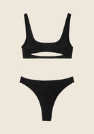 Bikini Donna F**K Top con Slip Vita Alta Nero 1144BK