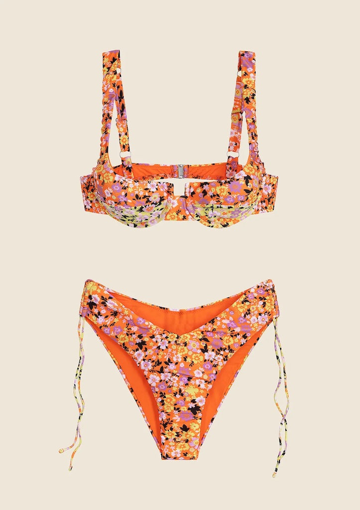Bikini Donna Me Fui Reggiseno con Ferretto e Slip Americano Coprente Fantasia 0241X11