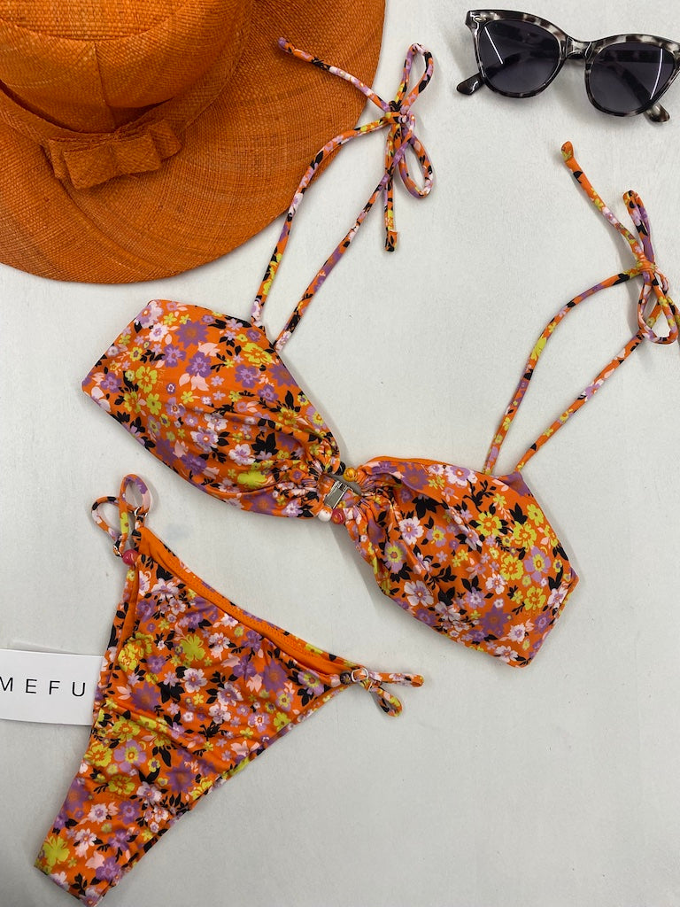 Bikini Donna Me Fui Top con Slip Regolabile Fantasia 0221X07