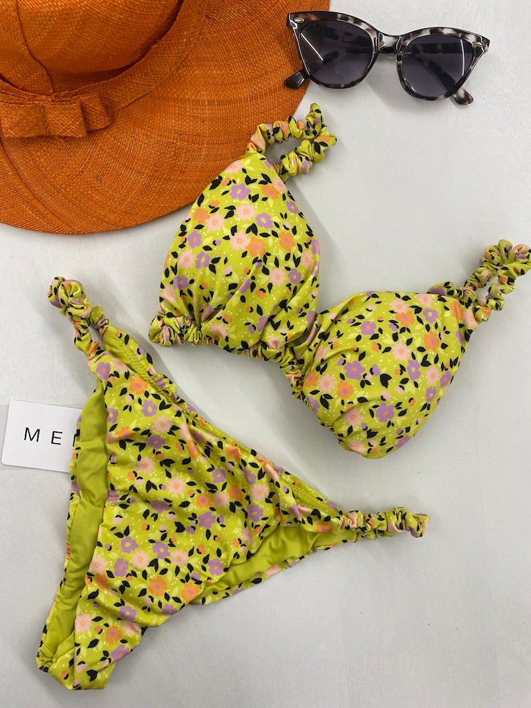 Bikini Donna Me Fui Triangolo Con Slip Fisso Fantasia 230X09