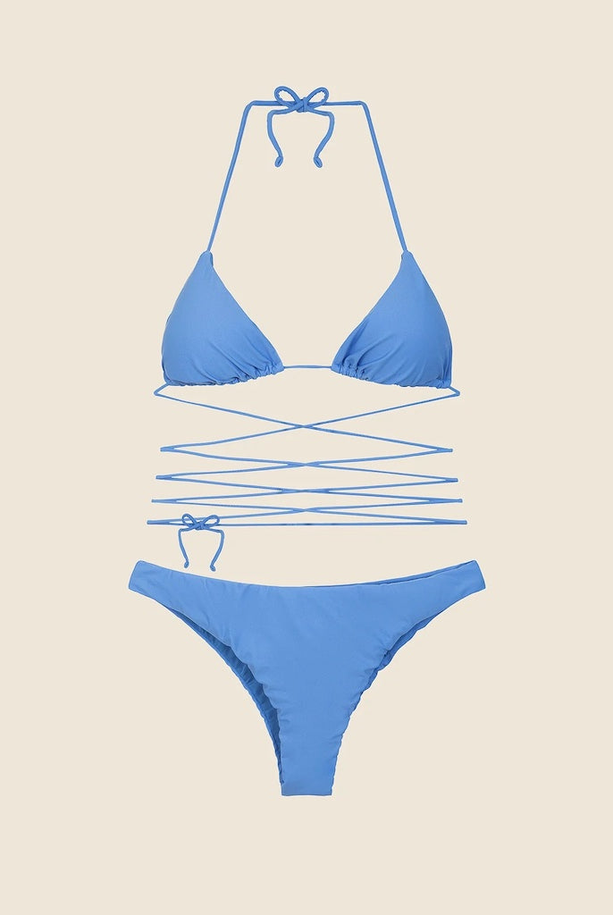 Bikini Donna Me Fui Triangolo con Slip Fisso Sky Blue 0100_SB