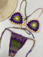 Bikini Donna Me Fui Triangolo con Slip Americano Regolabile Fantasia 0420X20