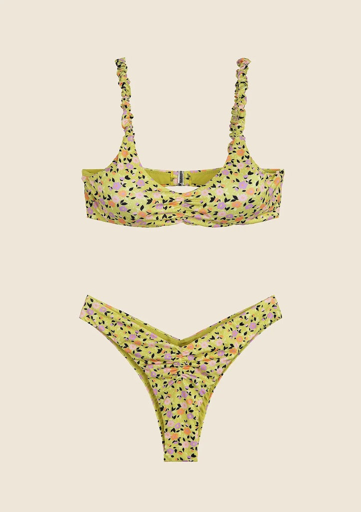 Bikini Donna Me Fui Top Con Slip Americano Fisso Fantasia 0231X09