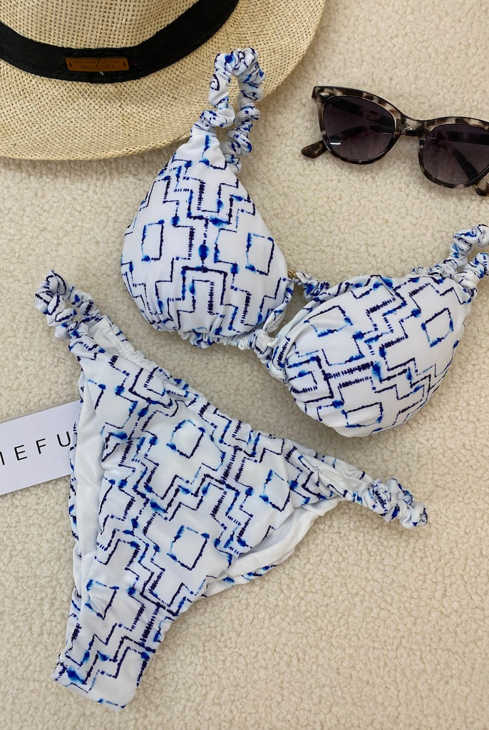 Bikini Donna Me Fui Triangolo Con Slip Fisso Fantasia 0030X01