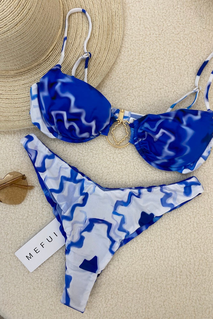 Bikini Donna Me Fui Reggiseno con Ferretto e Slip Americano Fisso Fantasia 0002X06