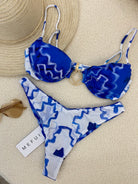 Bikini Donna Me Fui Reggiseno con Ferretto e Slip Americano Fisso Fantasia 0002X06