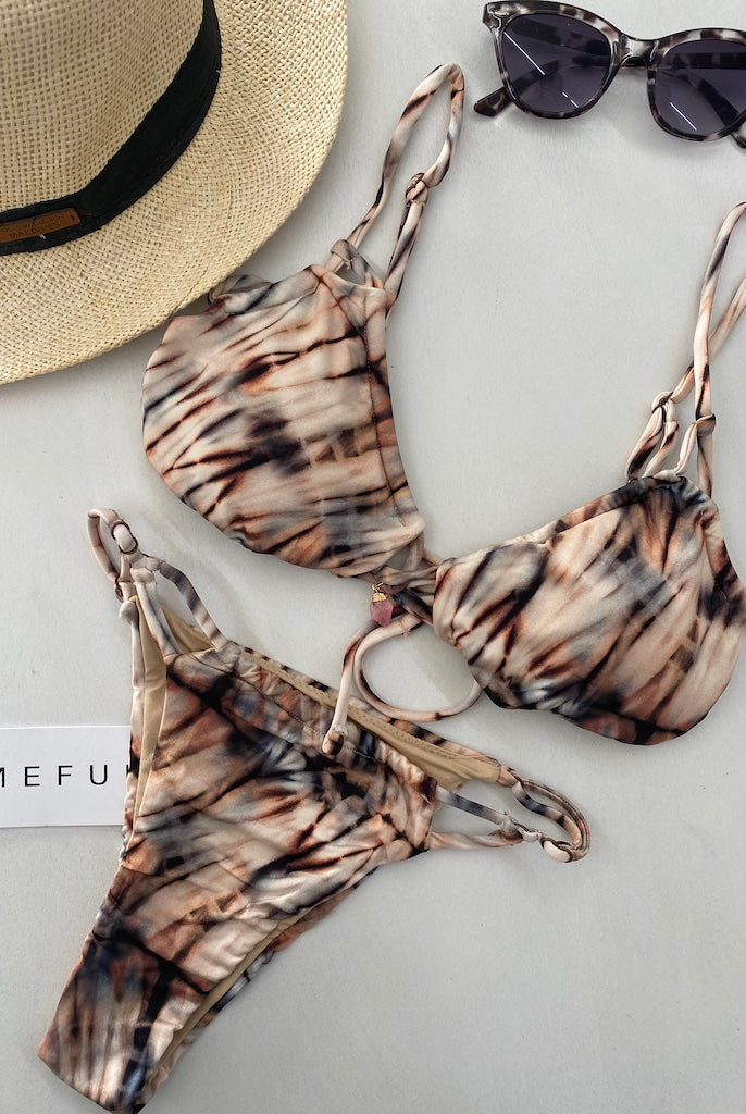 Bikini Donna Me Fui Triangolo con Slip Regolabile Fantasia 0320X15