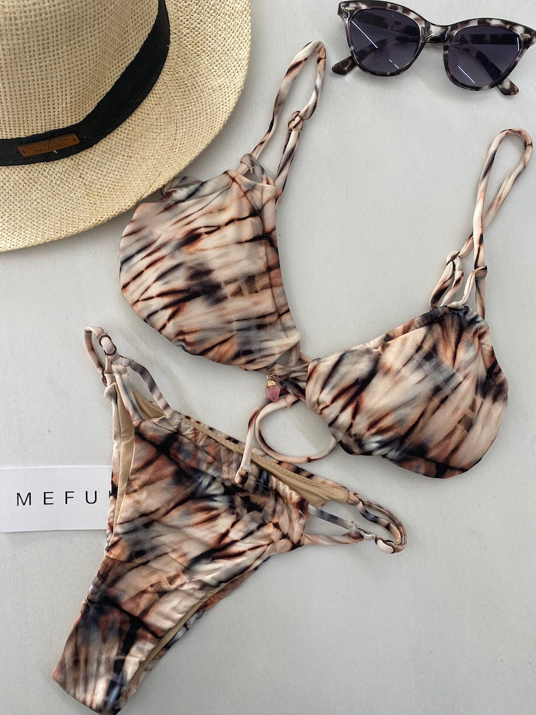 Bikini Donna Me Fui Triangolo con Slip Regolabile Fantasia 0320X15