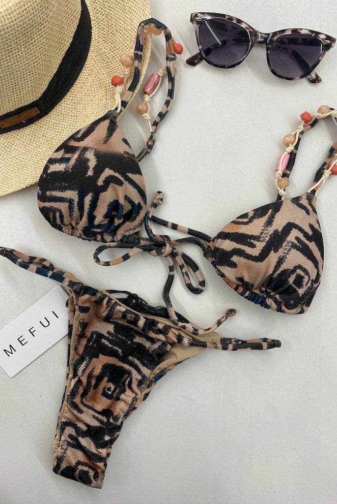 Bikini Donna Me Fui Triangolo con Slip Fisso Fantasia 0300_X14