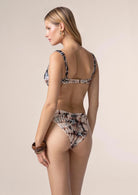 Bikini Donna Me Fui Reggiseno con Ferretto e Slip Americano Coprente Fantasia 0341X17