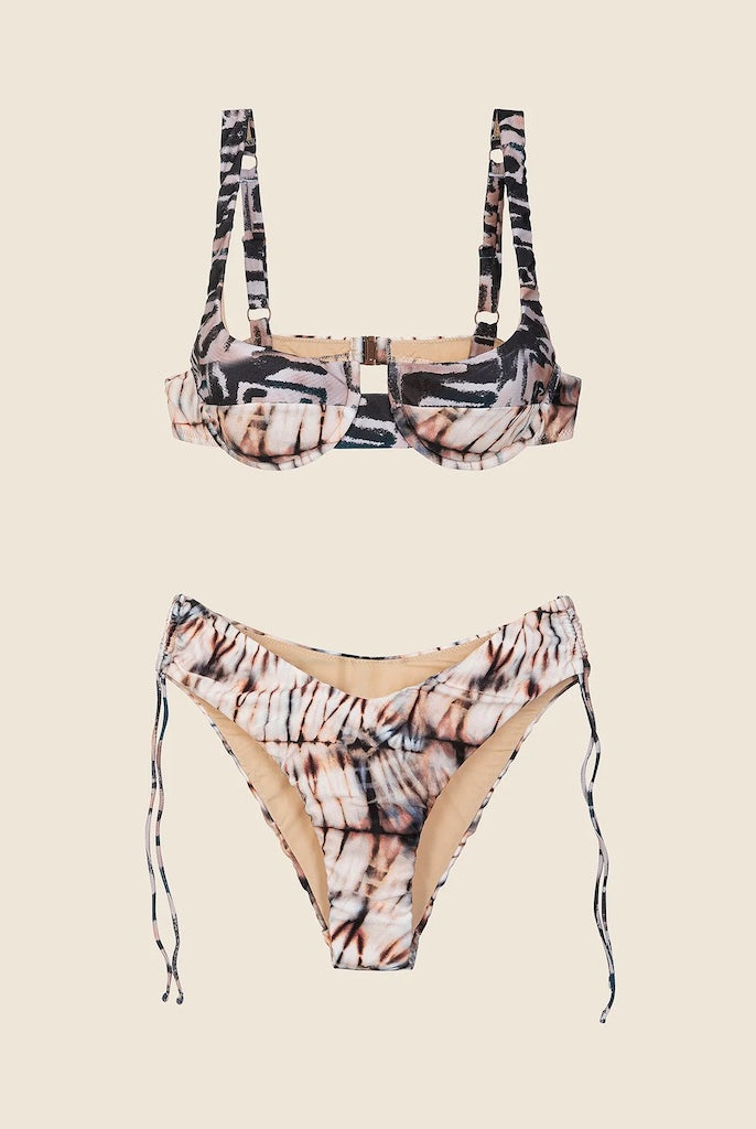 Bikini Donna Me Fui Reggiseno con Ferretto e Slip Americano Coprente Fantasia 0341X17