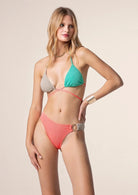 Bikini Donna Me Fui Triangolo con Slip Fisso Color Block 0500CR