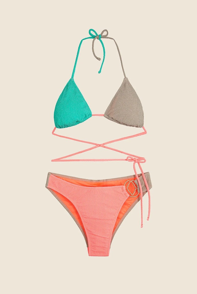 Bikini Donna Me Fui Triangolo con Slip Fisso Color Block 0500CR