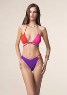 Bikini Donna Me Fui Triangolo con Slip Fisso Color Block 0500RD