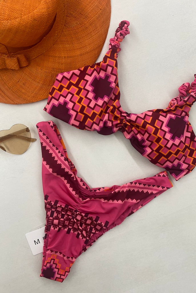 Bikini Donna Me Fui Top Con Slip Americano Fisso Fantasia 0631X30