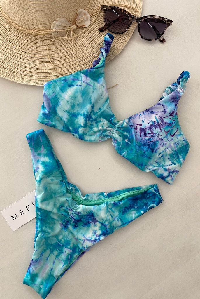 Bikini Donna Me Fui Top Con Slip Americano Fisso Fantasia 0741X31