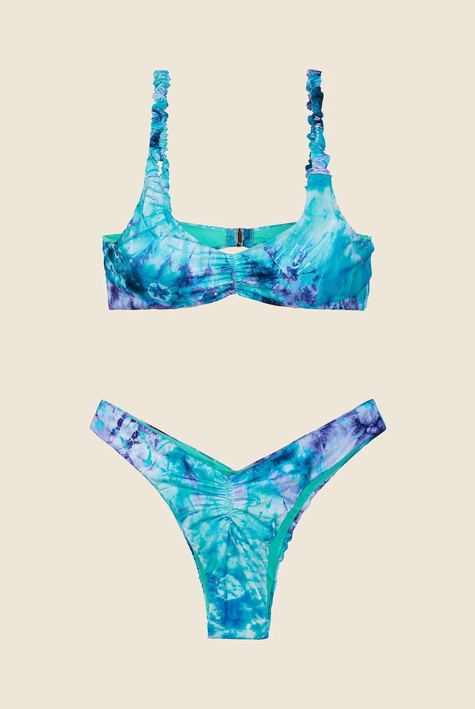 Bikini Donna Me Fui Top Con Slip Americano Fisso Fantasia 0741X31