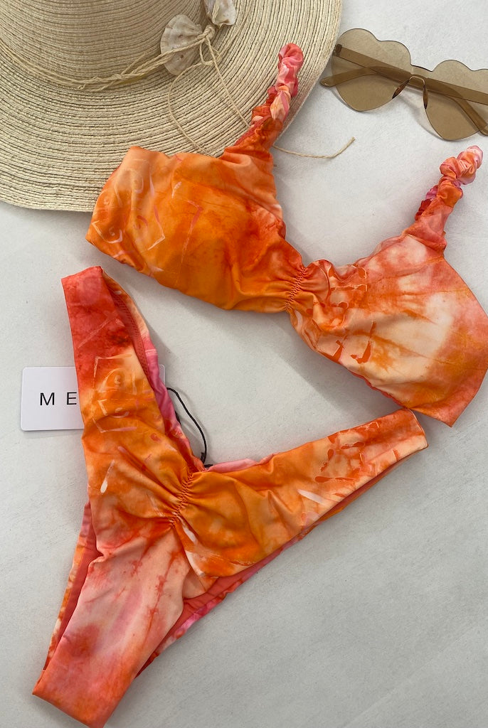 Bikini Donna Me Fui Top Con Slip Americano Fisso Fantasia 0741X32