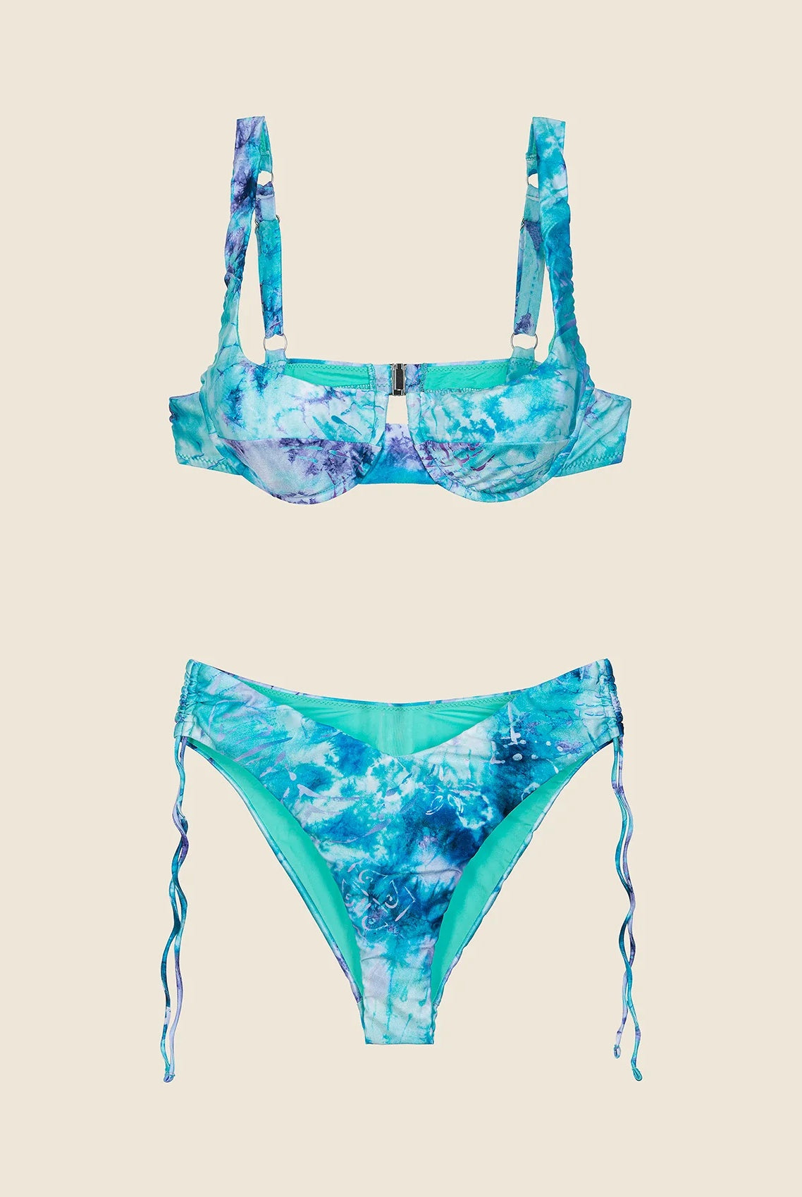 Bikini Donna Me Fui Reggiseno con Ferretto e Slip Americano Coprente Fantasia 0751X31