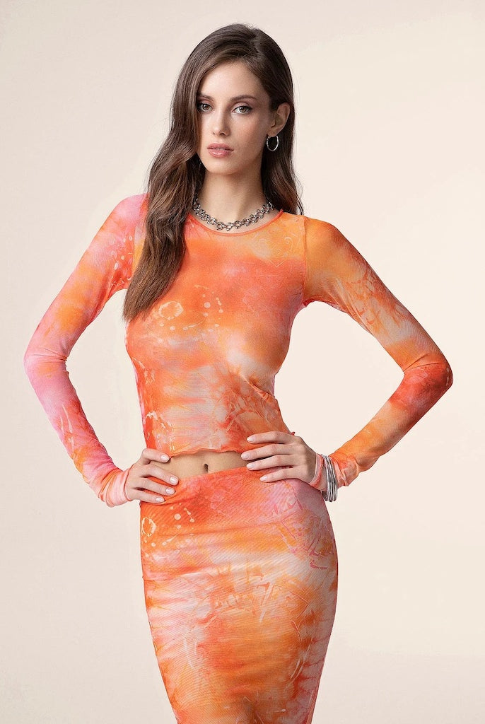 Top Donna Manica Lunga Me Fui Fantasia 0736X32