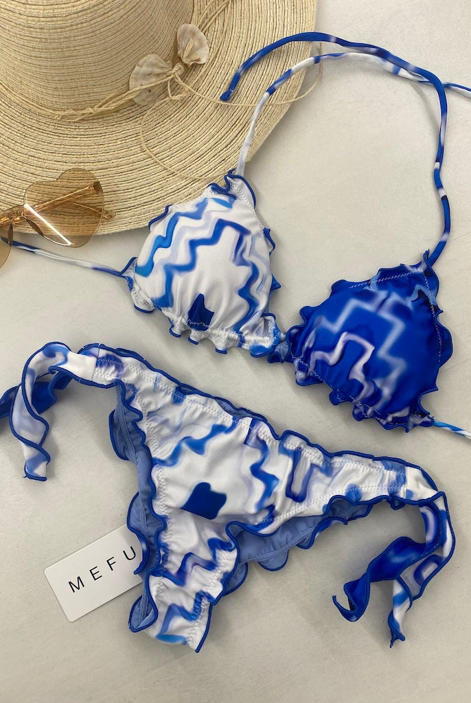 Bikini Donna Me Fui Triangolo con Slip Regolabile Fantasia 1500X06