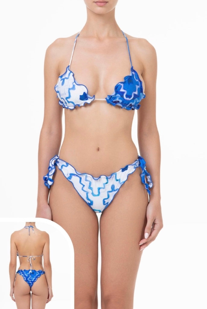 Bikini Donna Me Fui Triangolo con Slip Regolabile Fantasia 1500X06