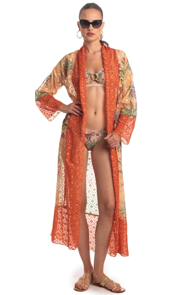 Kimono Lungo Safari Pin Up Stars