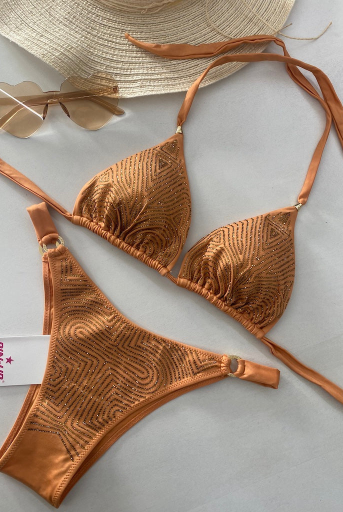 Bikini Triangolo Strass Tribale Pin Up Stars