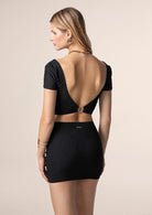 Crop Top Donna Me Fui Nero 0506BK