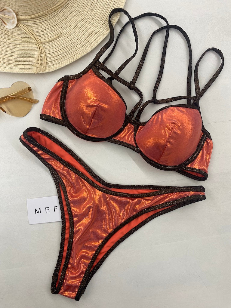 Bikini Donna Me Fui Reggiseno con Ferretto e Slip Americano 0803_OR