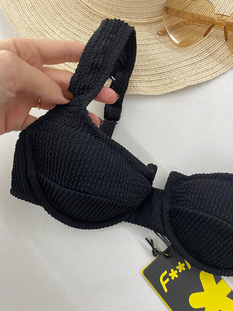 Reggiseno con Ferretto Donna F**K Nero 1202BK