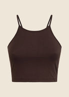 Top Canotta Donna Me Fui Marrone 0418BN
