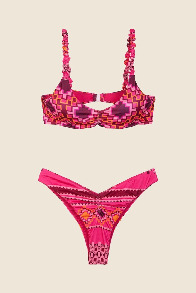 Bikini Donna Me Fui Top Con Slip Americano Fisso Fantasia 0631X30