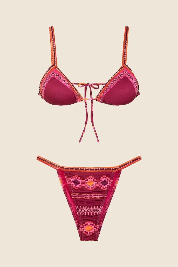 Bikini Donna Me Fui Triangolo con Slip Regolabile Fantasia 0600X27