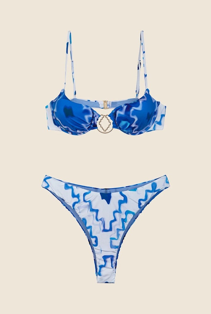 Bikini Donna Me Fui Reggiseno con Ferretto e Slip Americano Fisso Fantasia 0002X06