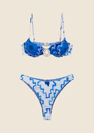 Bikini Donna Me Fui Reggiseno con Ferretto e Slip Americano Fisso Fantasia 0002X06