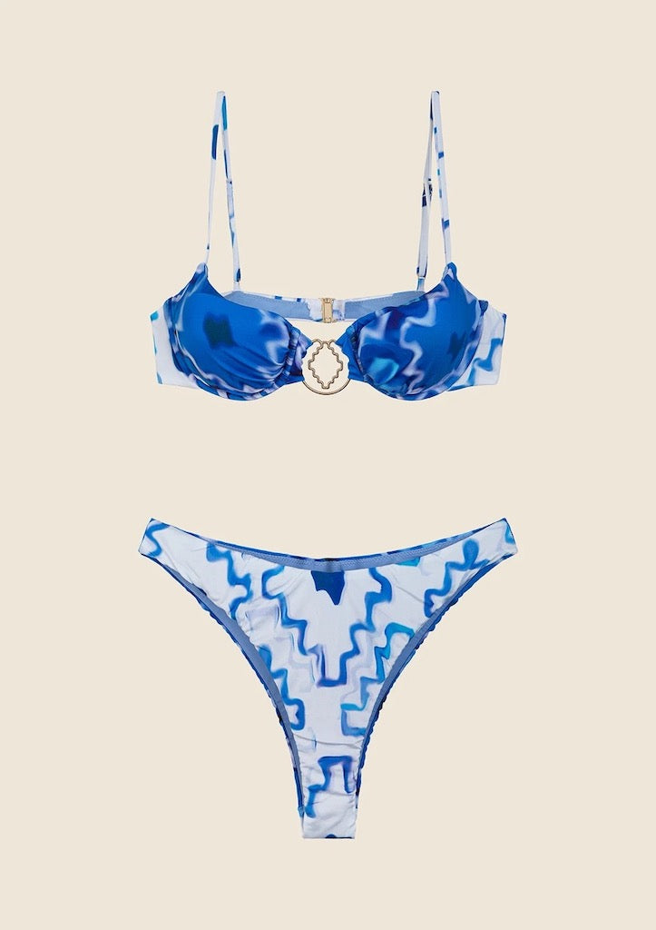 Bikini Donna Me Fui Reggiseno con Ferretto e Slip Americano Fisso Fantasia 0002X06