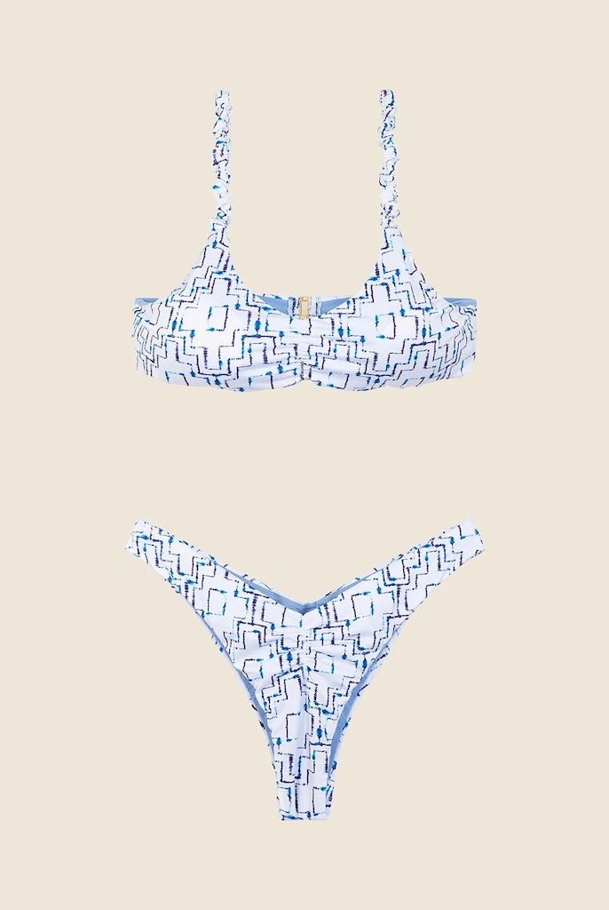 Bikini Donna Me Fui Top Con Slip Americano Fisso Fantasia 0031X01