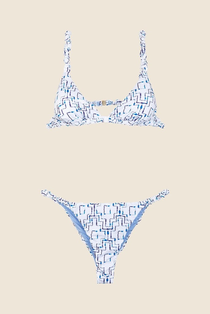 Bikini Donna Me Fui Triangolo Con Slip Fisso Fantasia 0030X01