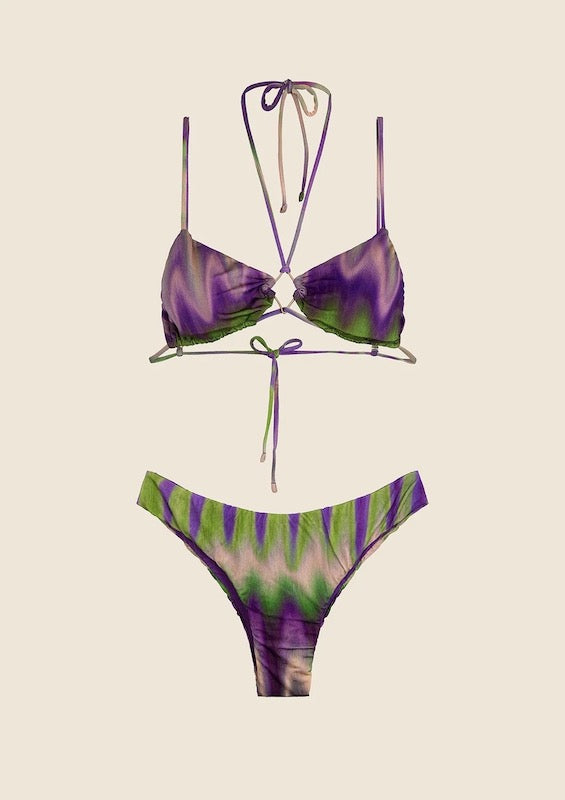 Bikini Donna Me Fui Triangolo con Slip Fisso Fantasia 0400X21
